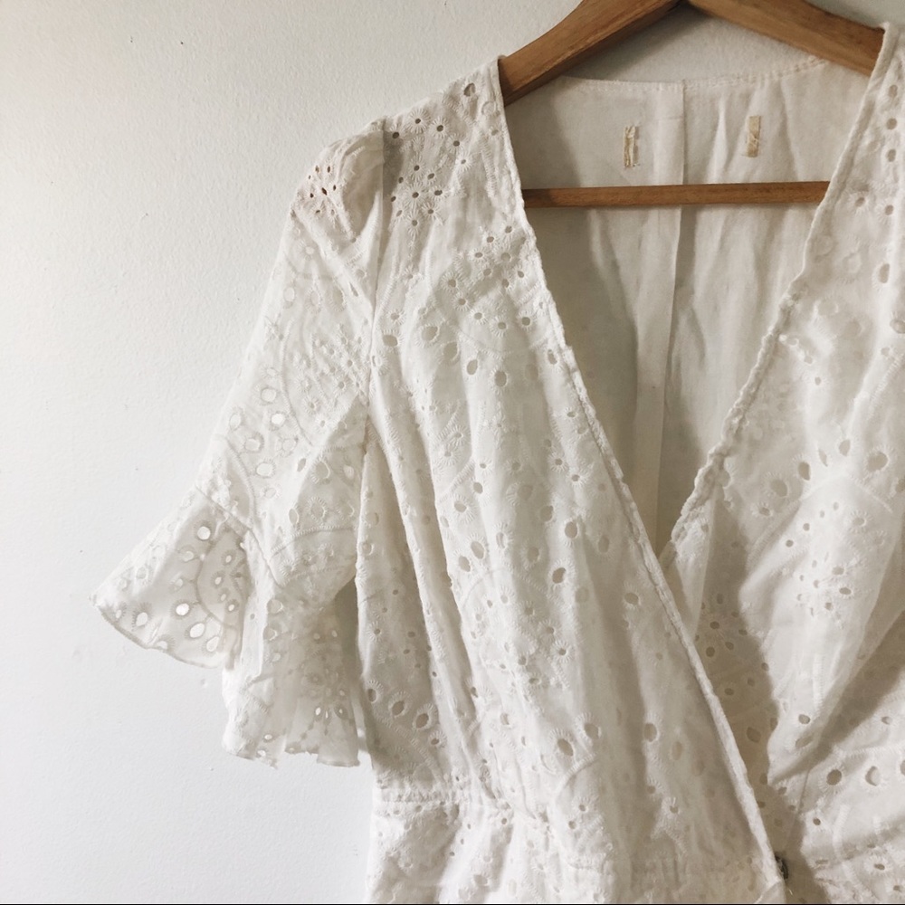 White Eyelet Garden Party Dress - Picture 2 of 5